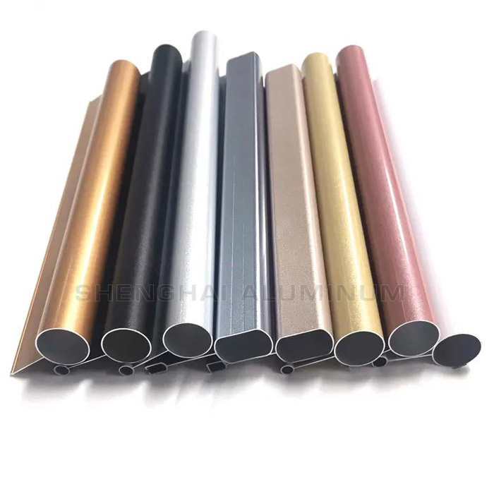 Aluminum Tube Wardrobe Rail Profile for Clothesline Pole